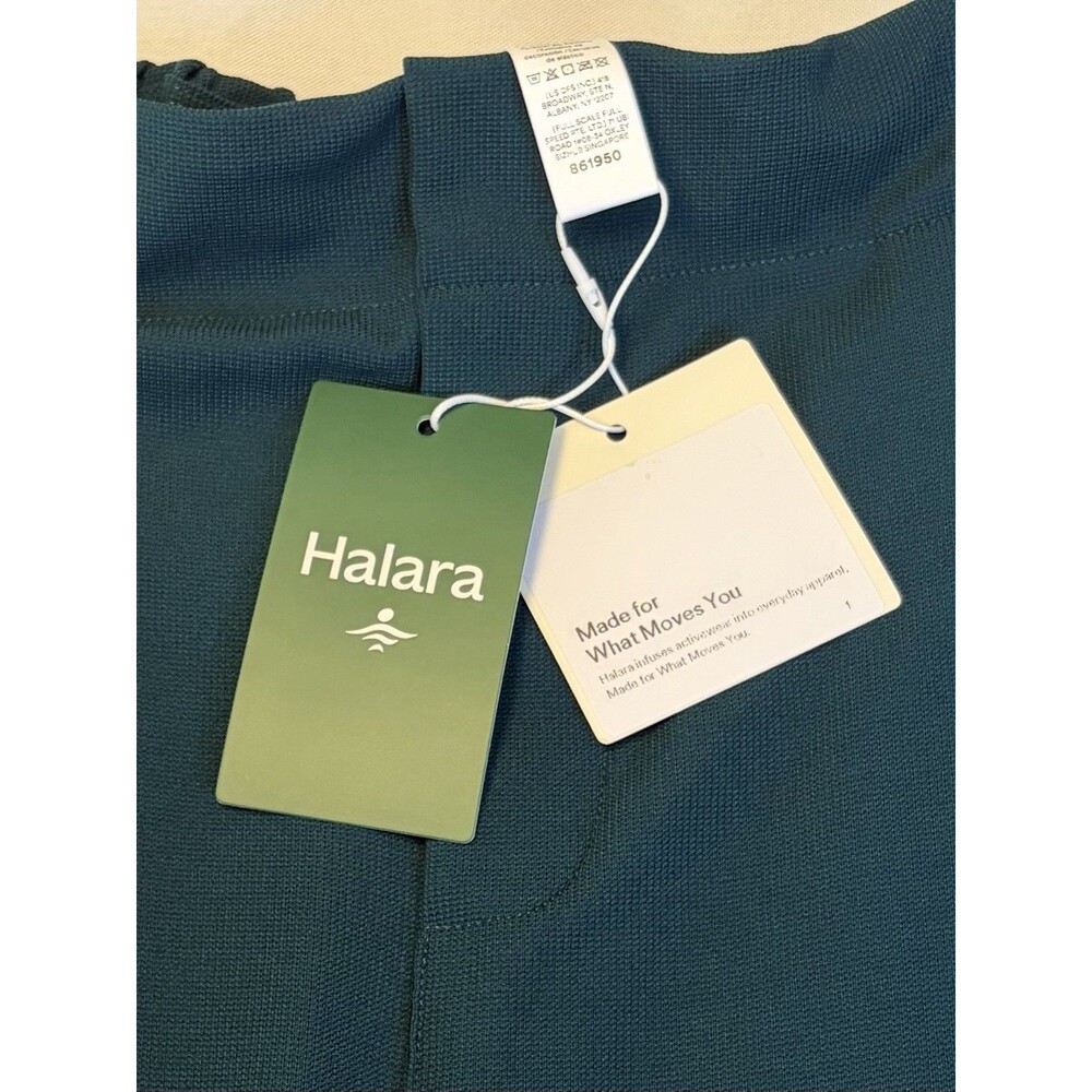 HALARA Flex High Waisted Wide Leg Pull On Green Waffle Dress Pant 1X Work Casual - Picture 6 of 10